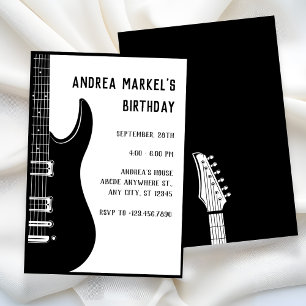 Black Guitar  Invitation
