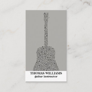Black Guitar Music Business Card