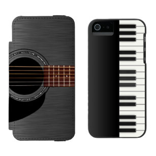 Black Guitar Piano Combo Incipio Watson™ iPhone 5 Wallet Case