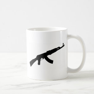 black gun ak 47 icon coffee mug