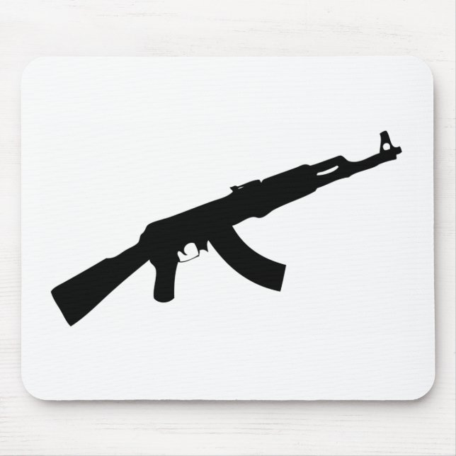 black gun ak 47 icon mouse mat (Front)
