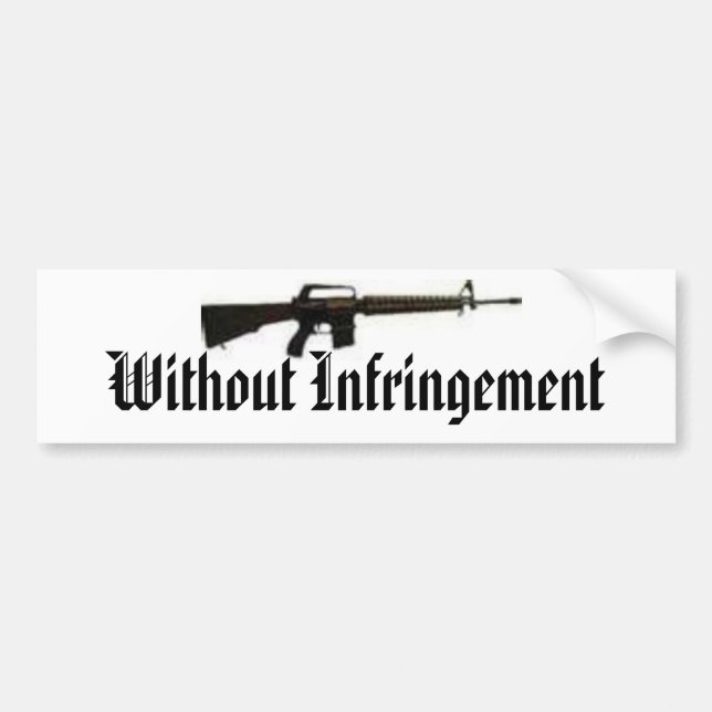 Black Gun, Without Infringement Bumper Sticker (Front)