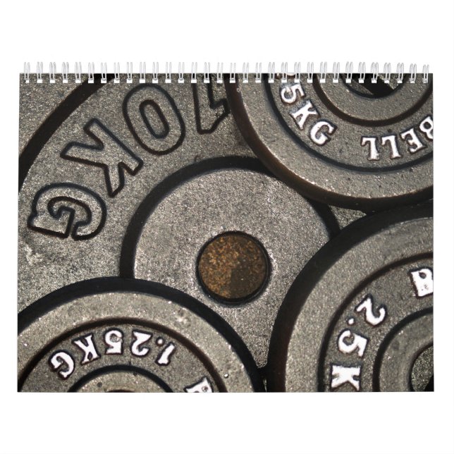 Black Gym Weights Fitness Calendar (Cover)