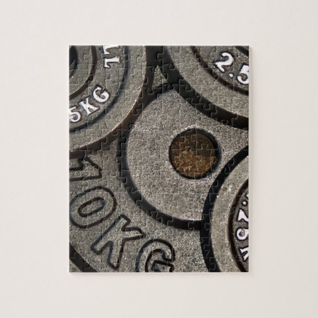 Black Gym Weights Fitness Jigsaw Puzzle (Vertical)
