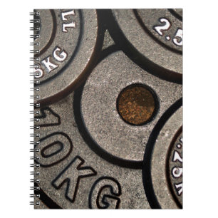 Black Gym Weights Fitness Notebook