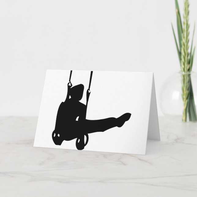 black gymnast icon card (Front)
