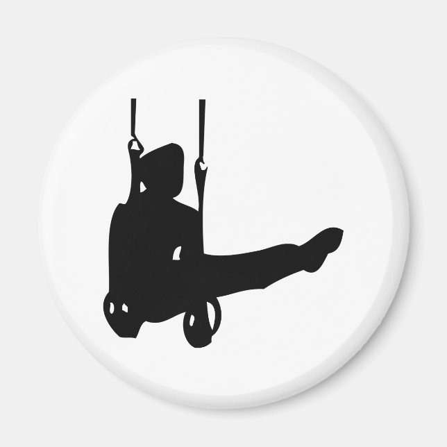 black gymnast icon magnet (Front)