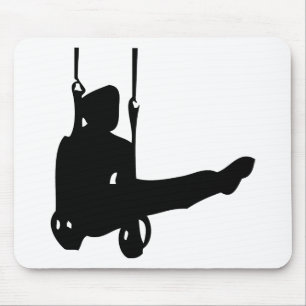 black gymnast icon mouse mat