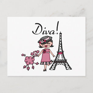 Black Hair Diva Postcard