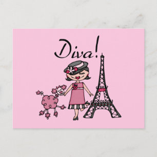 Black Hair Diva Postcard