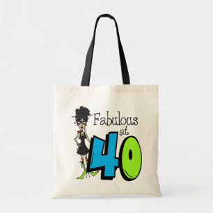 Black Hair Fabulous at 40 Birthday Tote Bag