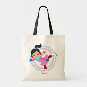 Black Hair Ice Skater - Winter Sports Skating Tote Bag
