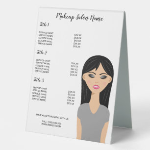 Black Hair Makeup Girl Close-up Makeup Artist Menu