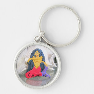Black-hair mermaid Thunder_Cove Key Ring