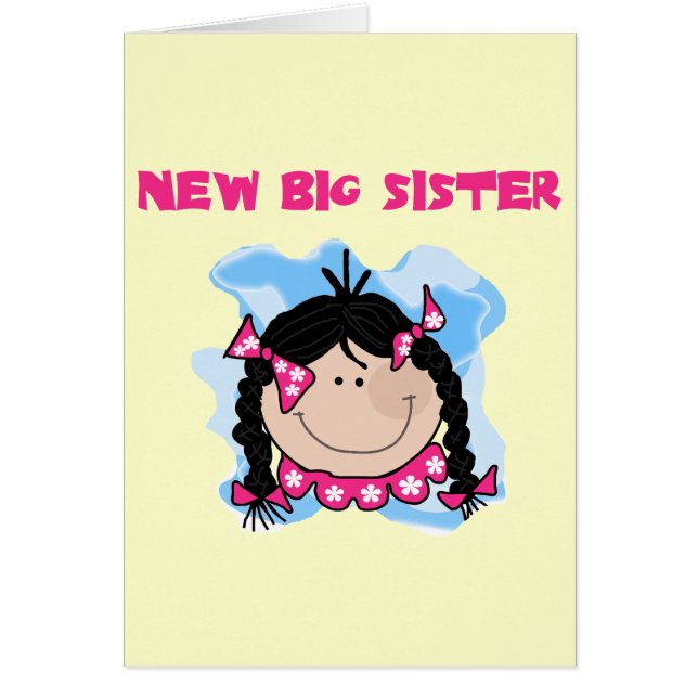 Black Hair New Big Sister  Tshirts and Gifts (Front)