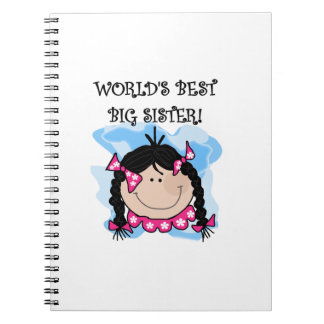 Black Hair World's Best Big Sister Gifts Notebook