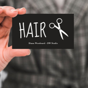 Black Hairdressers Quality Business Card