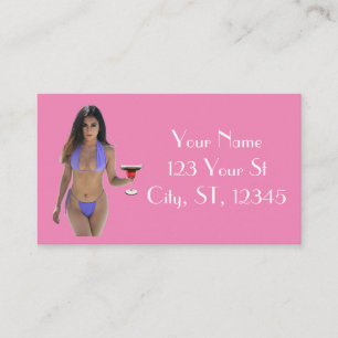 Black-haired Bikini Beauty Thunder_Cove  Business Card