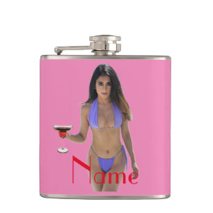 Black-haired Bikini Beauty Thunder_Cove  Hip Flask