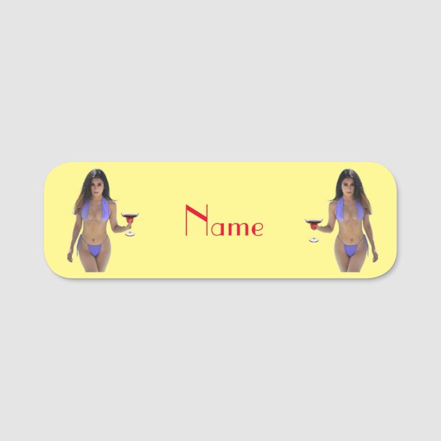 Black-haired Bikini Beauty Thunder_Cove  Name Tag (Front)