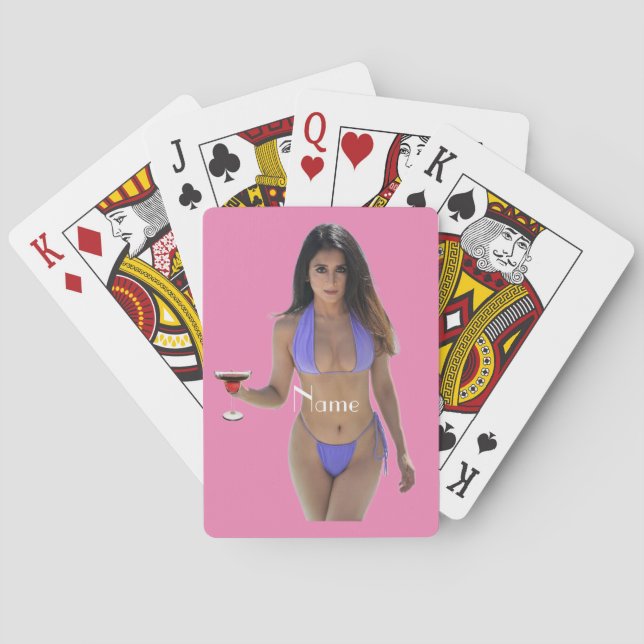 Black-haired Bikini Beauty Thunder_Cove  Playing Cards (Back)