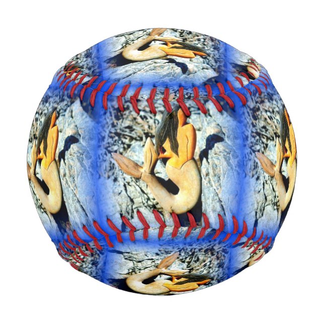 black-haired mermaid blue baseball (Back)