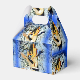black-haired mermaid blue favour box