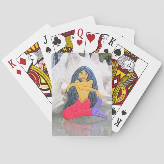 black-haired mermaid cards (Back)