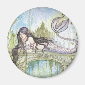 BLACK HAIRED MERMAID MAGNET