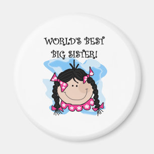 Black Haired World's Best Big Sister Magnet