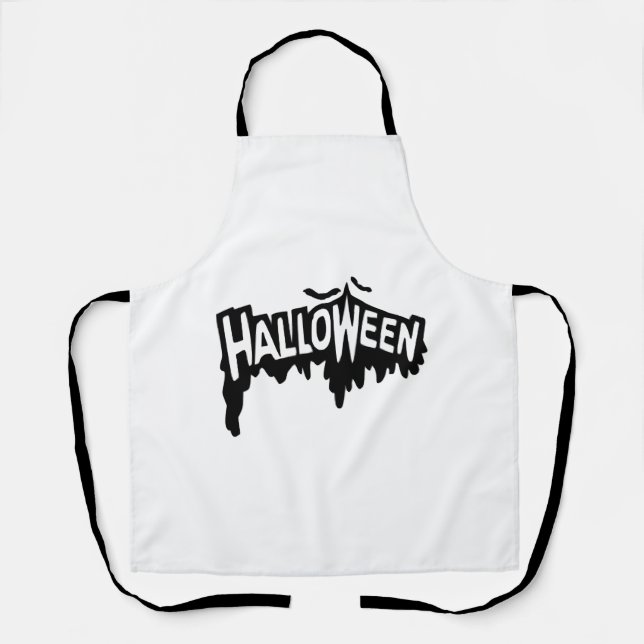 Black Halloween Apron (Front)