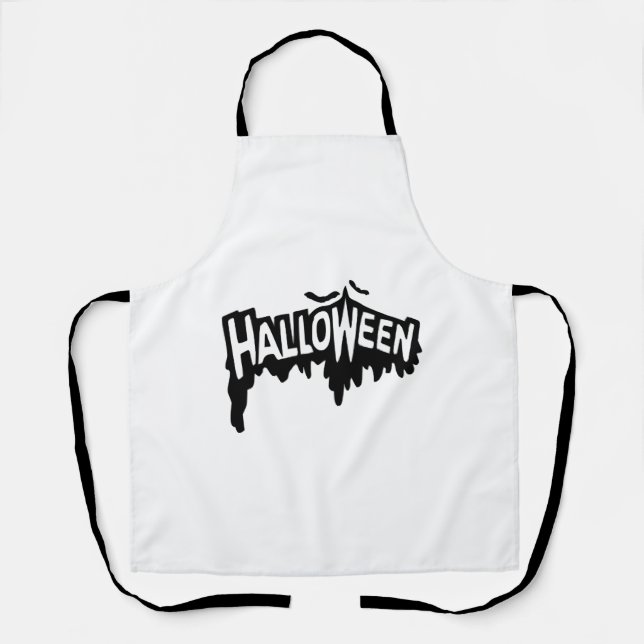 Black Halloween Apron (Front)