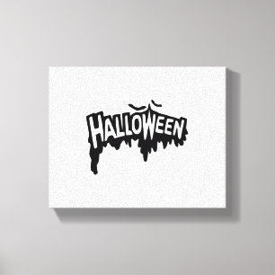 Black Halloween Canvas Print