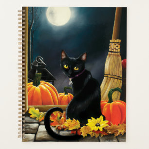 Black Halloween Cat Planner