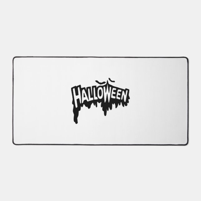 Black Halloween Desk Mat (Front)