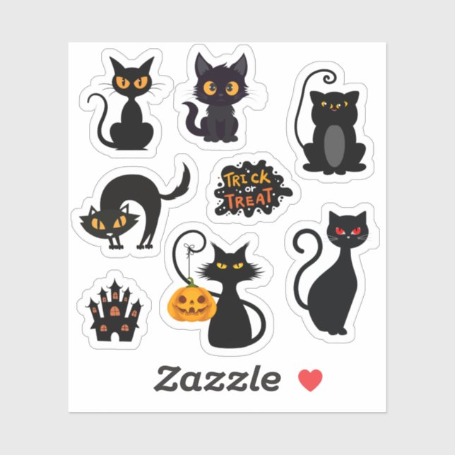 Black Halloween Edition Stickers (Sheet)