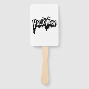 Black Halloween Hand Fan