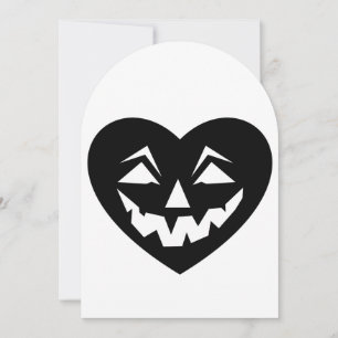 black halloween heart gothic valentine creepy  invitation