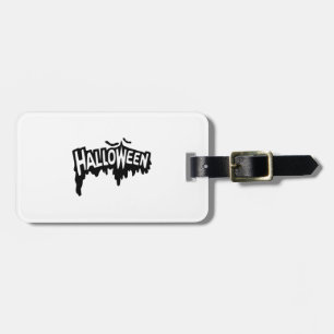 Black Halloween Luggage Tag