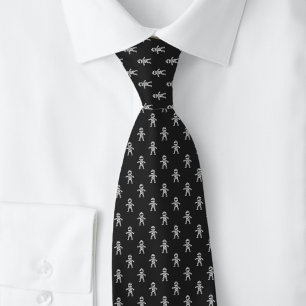 Black Halloween Mummy Tie