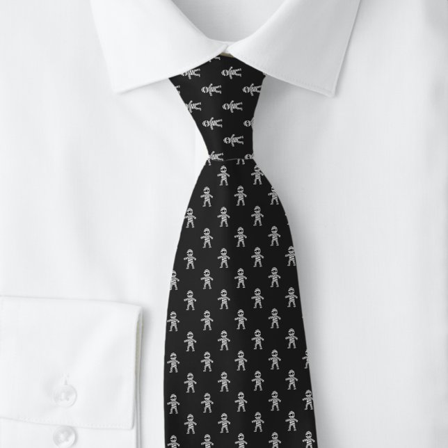 Black Halloween Mummy Tie (Creator Uploaded)