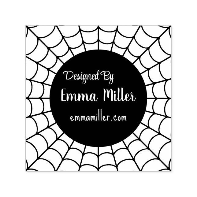 Black Halloween Spider Web Designed By Maker Self-inking Stamp (Design)