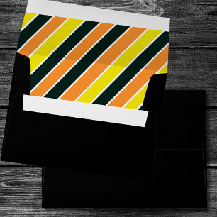 Black Halloween Striped Personalised Envelope