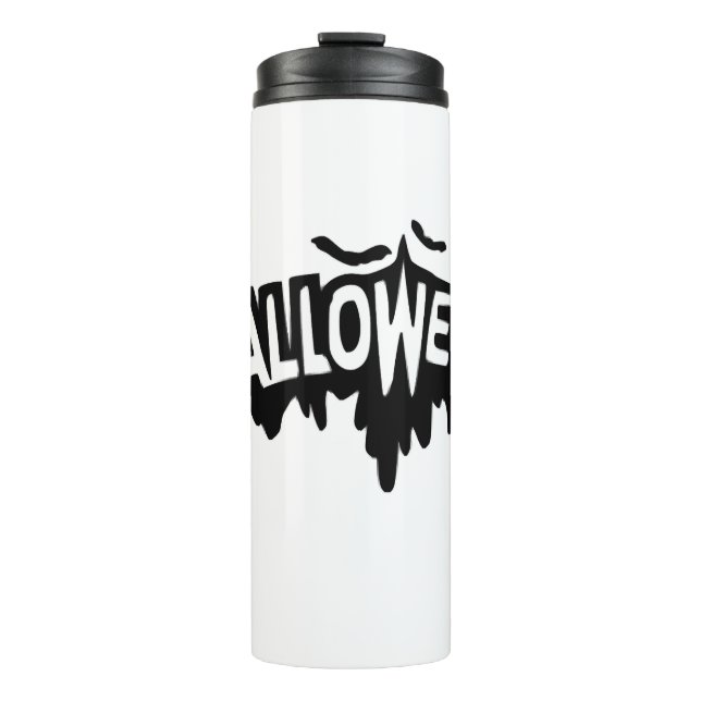Black Halloween Thermal Tumbler (Front)