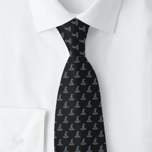 Black Halloween Witch Hat Tie