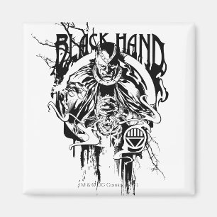 Black Hand 0 Graphic Collage, Black and White Magnet
