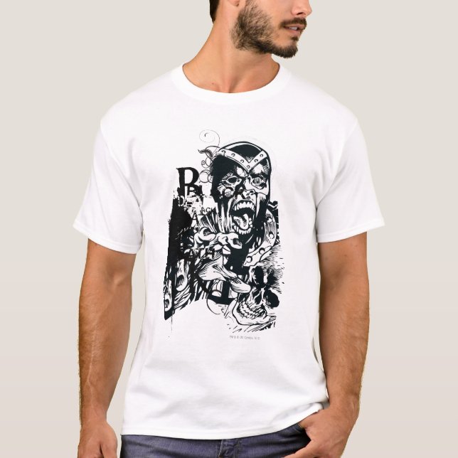Black Hand and Skull Collage T-Shirt (Front)