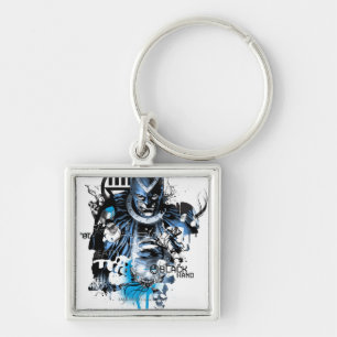 Black Hand - Blue Collage Key Ring