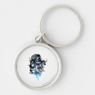 Black Hand - Blue Collage Key Ring