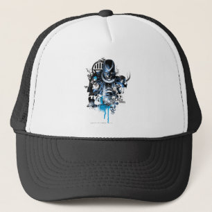 Black Hand - Blue Collage Trucker Hat